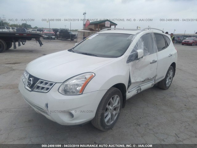 JN8AS5MTXDW508368 - 2013 NISSAN ROGUE S/SV WHITE photo 2