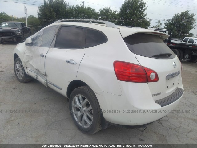 JN8AS5MTXDW508368 - 2013 NISSAN ROGUE S/SV WHITE photo 3