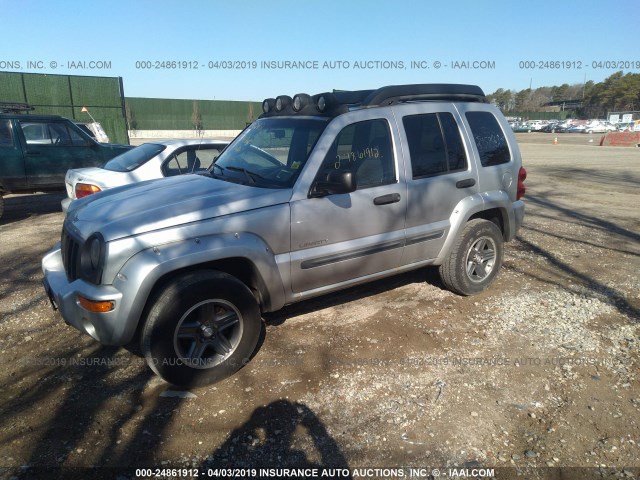 1J4GL38K34W185168 - 2004 JEEP LIBERTY RENEGADE SILVER photo 2