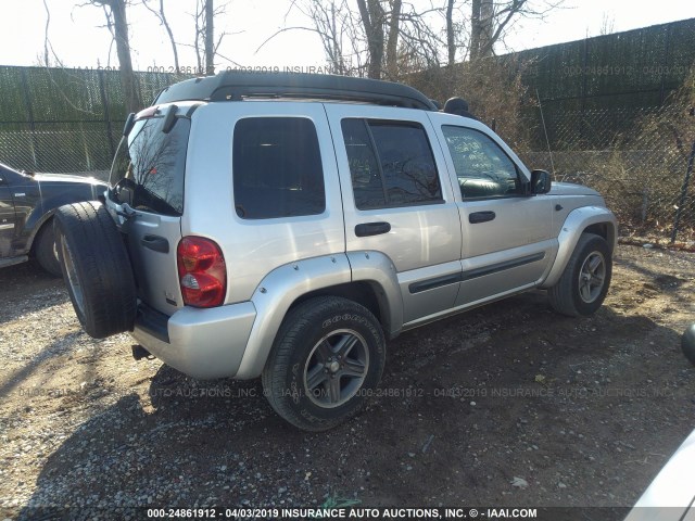 1J4GL38K34W185168 - 2004 JEEP LIBERTY RENEGADE SILVER photo 4