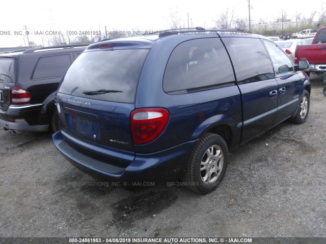 2B8GP44G81R160509 - 2001 DODGE GRAND CARAVAN SPORT BLUE photo 4