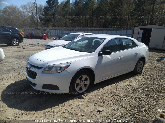 1G11A5SL1EF264136 - 2014 CHEVROLET MALIBU LS WHITE photo 2