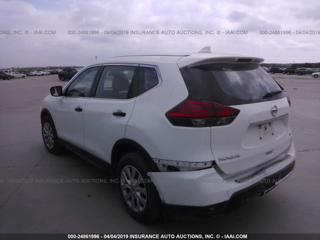 KNMAT2MV9HP607501 - 2017 NISSAN ROGUE S/SV WHITE photo 3