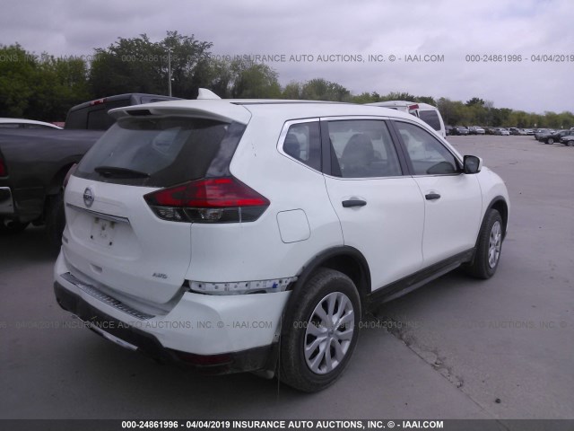 KNMAT2MV9HP607501 - 2017 NISSAN ROGUE S/SV WHITE photo 4