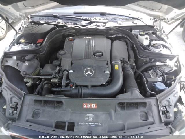 WDDGF4HB0EG243998 - 2014 MERCEDES-BENZ C 250 SILVER photo 10