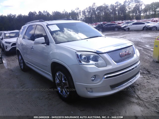 1GKKRTED1CJ223761 - 2012 GMC ACADIA DENALI WHITE photo 1