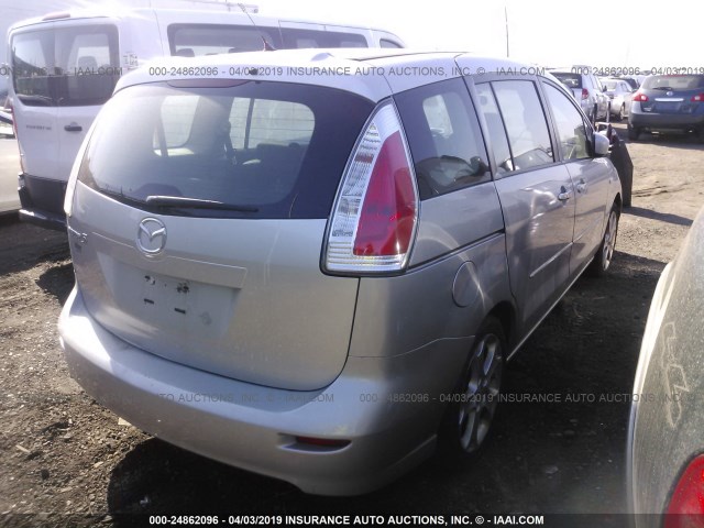 JM1CR29L880301414 - 2008 MAZDA 5 SILVER photo 4