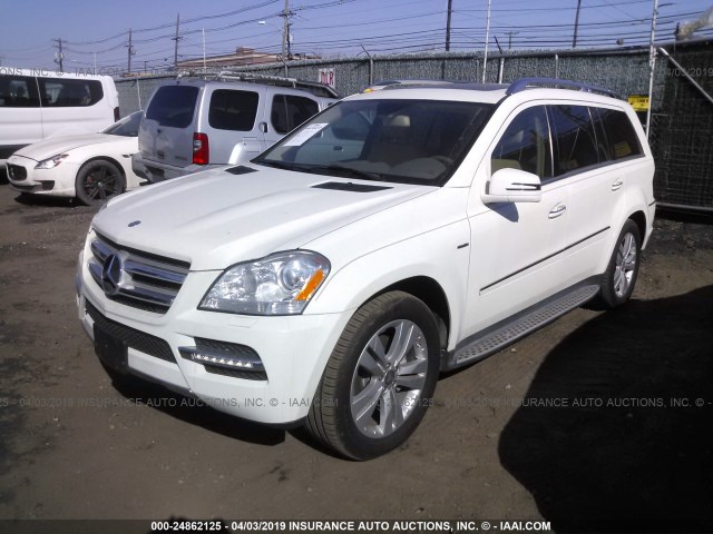 4JGBF2FE1CA771776 - 2012 MERCEDES-BENZ GL 350 BLUETEC WHITE photo 2