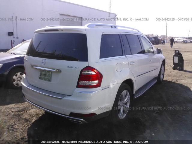 4JGBF2FE1CA771776 - 2012 MERCEDES-BENZ GL 350 BLUETEC WHITE photo 4