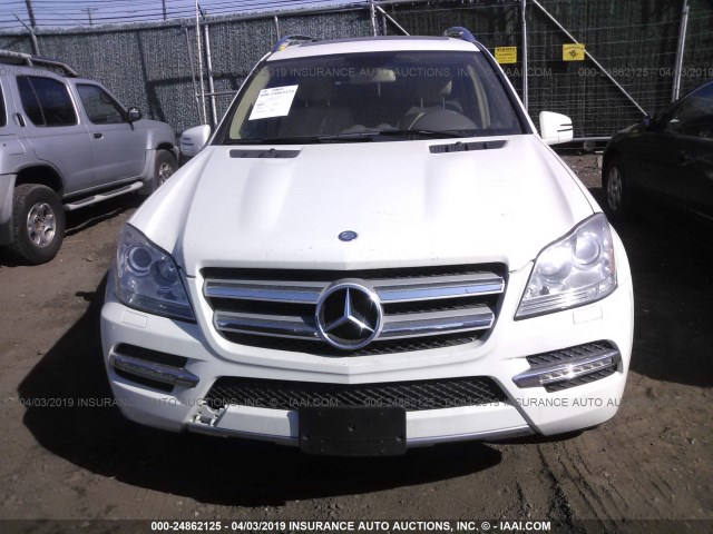 4JGBF2FE1CA771776 - 2012 MERCEDES-BENZ GL 350 BLUETEC WHITE photo 6