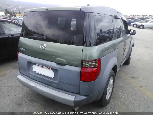 5J6YH18514L010049 - 2004 HONDA ELEMENT EX GREEN photo 4