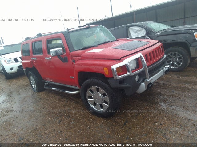 5GTEN13E688125403 - 2008 HUMMER H3 RED photo 1