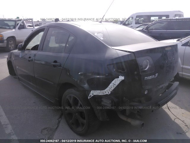 JM1BK323071765936 - 2007 MAZDA 3 S BLACK photo 3