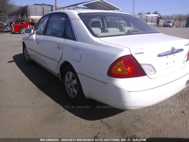 4T1BF28B61U123977 - 2001 TOYOTA AVALON XL/XLS WHITE photo 3