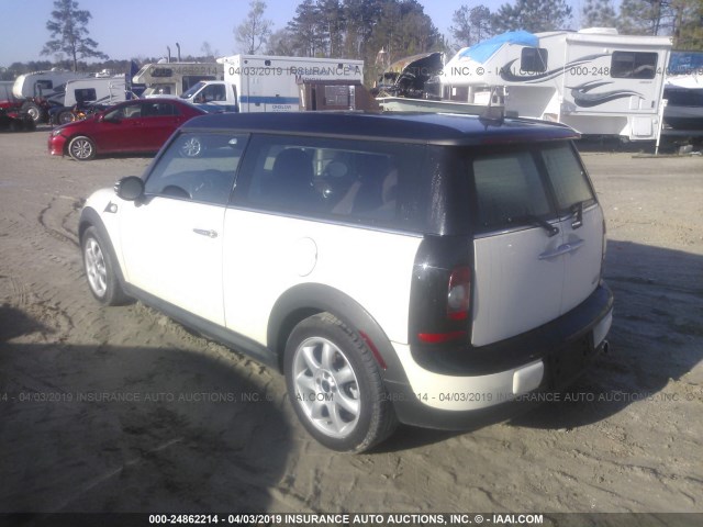 WMWML33569TN69199 - 2009 MINI COOPER CLUBMAN CREAM photo 3