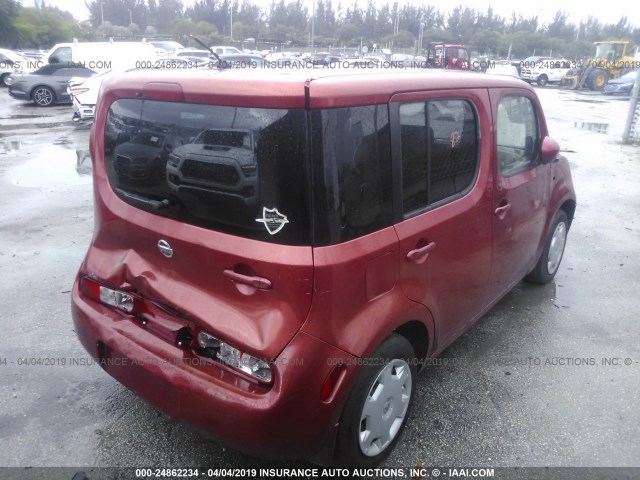 JN8AZ2KRXAT163146 - 2010 NISSAN CUBE S/SL/KROM RED photo 4