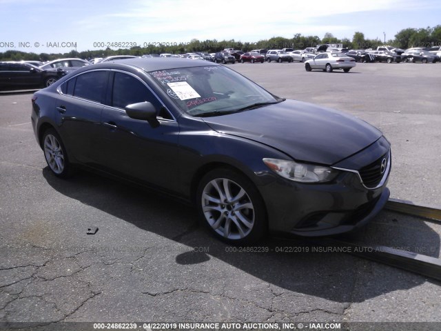 JM1GJ1V66E1145401 - 2014 MAZDA 6 TOURING GRAY photo 1