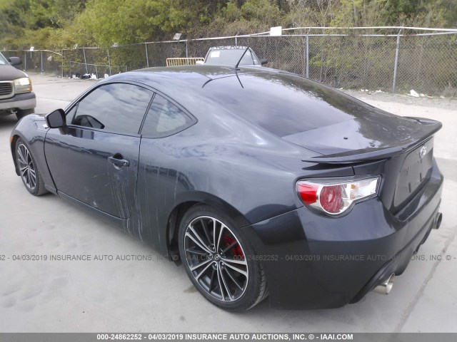 JF1ZNAA13D2715814 - 2013 TOYOTA SCION FR-S BLACK photo 3