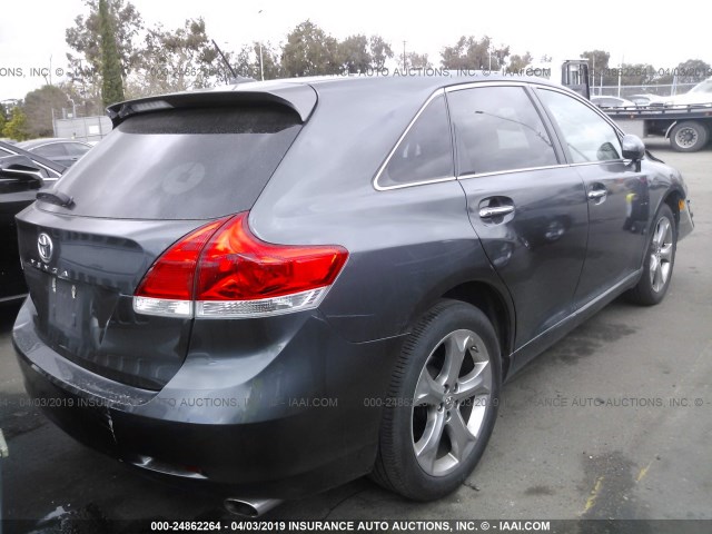 4T3ZK3BB8AU026943 - 2010 TOYOTA VENZA GRAY photo 4