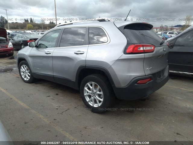 1C4PJMCBXGW218311 - 2016 JEEP CHEROKEE LATITUDE SILVER photo 3