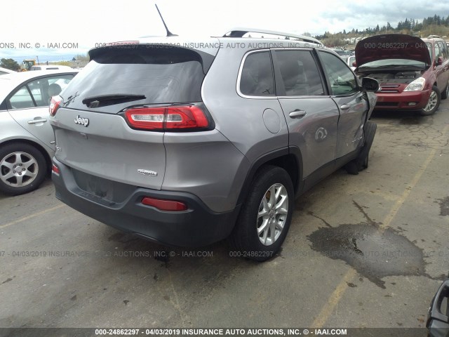 1C4PJMCBXGW218311 - 2016 JEEP CHEROKEE LATITUDE SILVER photo 4