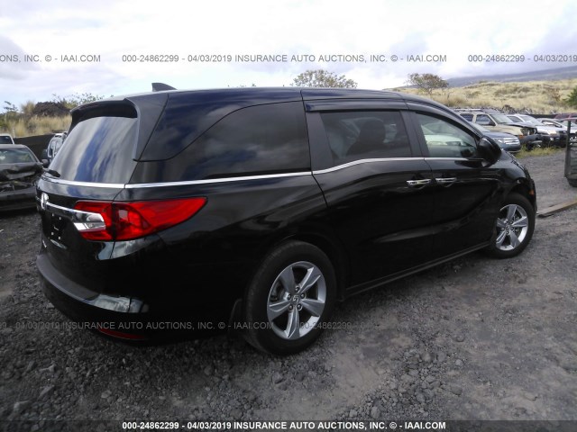 5FNRL6H76JB003006 - 2018 HONDA ODYSSEY EXL BLACK photo 4