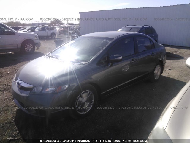 JHMFA36299S003089 - 2009 HONDA CIVIC HYBRID GRAY photo 2