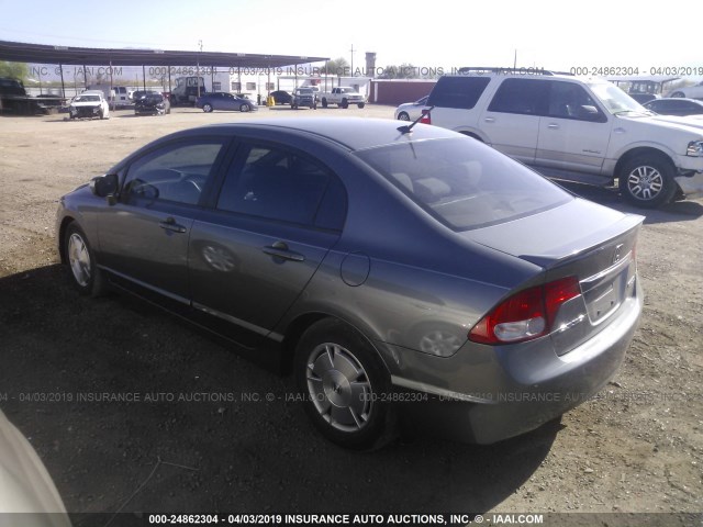 JHMFA36299S003089 - 2009 HONDA CIVIC HYBRID GRAY photo 3