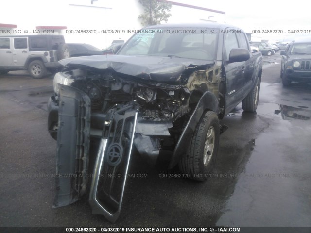 3TMJU4GN1FM185733 - 2015 TOYOTA TACOMA DOUBLE CAB PRERUNNER GRAY photo 6