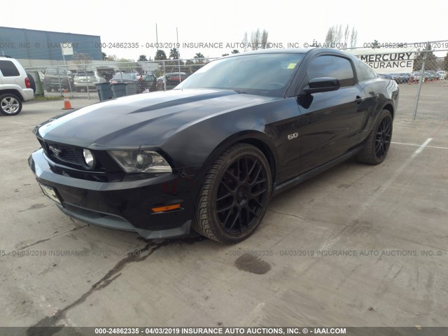 1ZVBP8CF3C5218277 - 2012 FORD MUSTANG GT BLACK photo 2