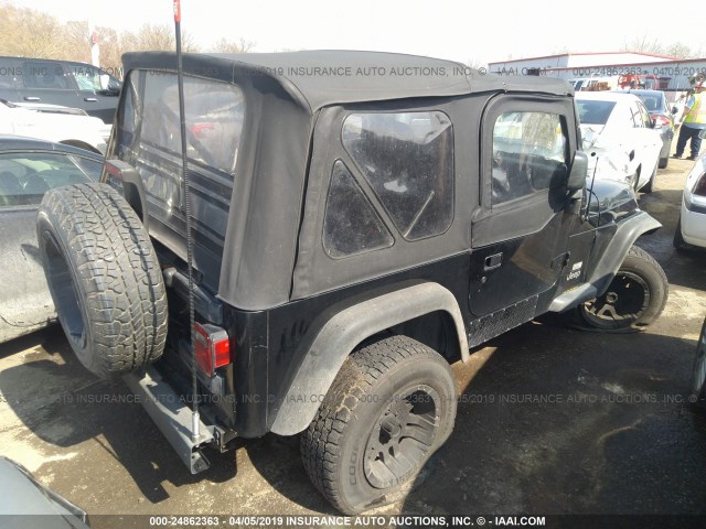 1J4FA29106P786374 - 2006 JEEP WRANGLER / TJ SE BLUE photo 4