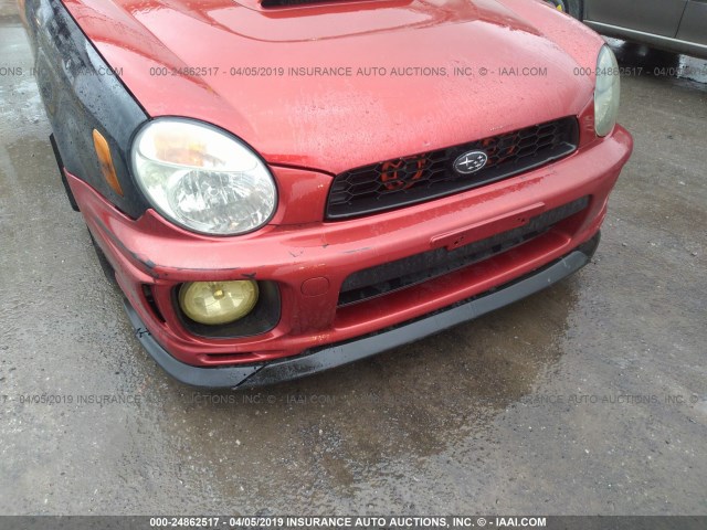 JF1GG29632G820991 - 2002 SUBARU IMPREZA WRX RED photo 6