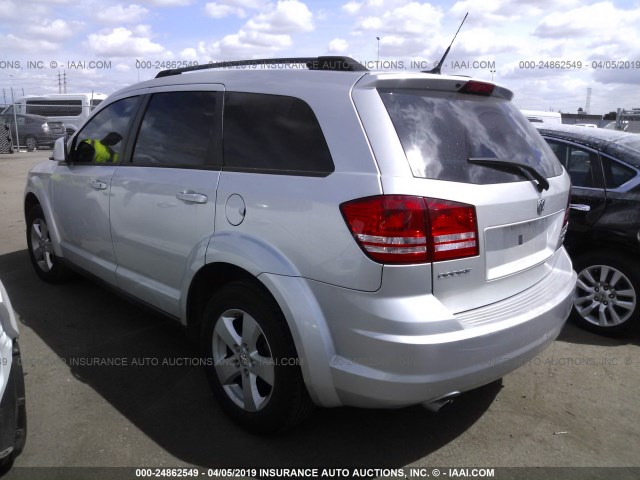 3D4PG5FV1AT175486 - 2010 DODGE JOURNEY SXT SILVER photo 3