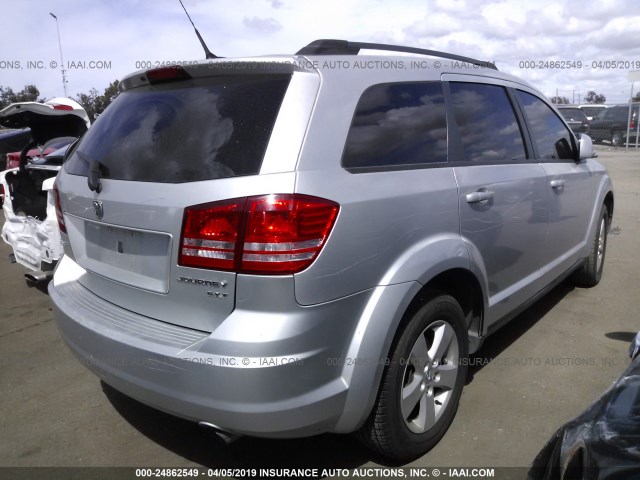 3D4PG5FV1AT175486 - 2010 DODGE JOURNEY SXT SILVER photo 4