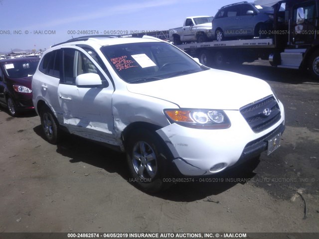 5NMSG13D87H051085 - 2007 HYUNDAI SANTA FE GLS WHITE photo 1