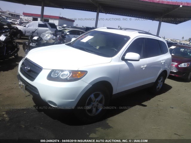 5NMSG13D87H051085 - 2007 HYUNDAI SANTA FE GLS WHITE photo 2