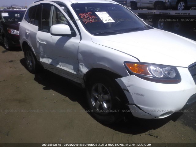 5NMSG13D87H051085 - 2007 HYUNDAI SANTA FE GLS WHITE photo 6