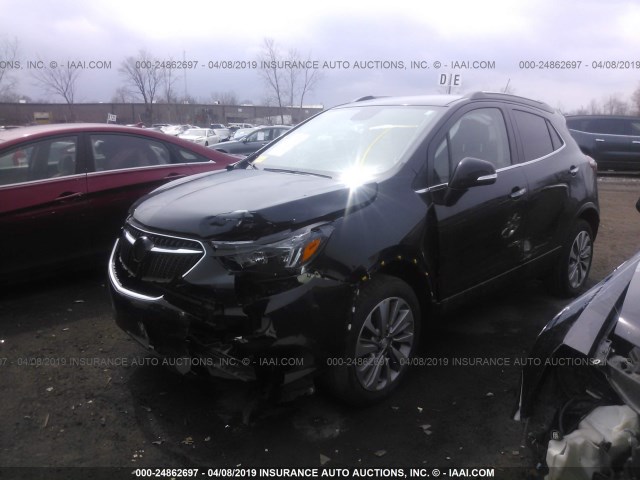 KL4CJESB4JB586109 - 2018 BUICK ENCORE PREFERRED BLACK photo 2