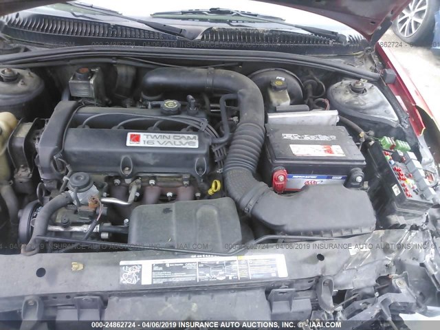 1G8ZY14792Z218041 - 2002 SATURN SC2 RED photo 10