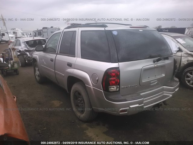 1GNDT13S382102024 - 2008 CHEVROLET TRAILBLAZER LS/LT SILVER photo 3