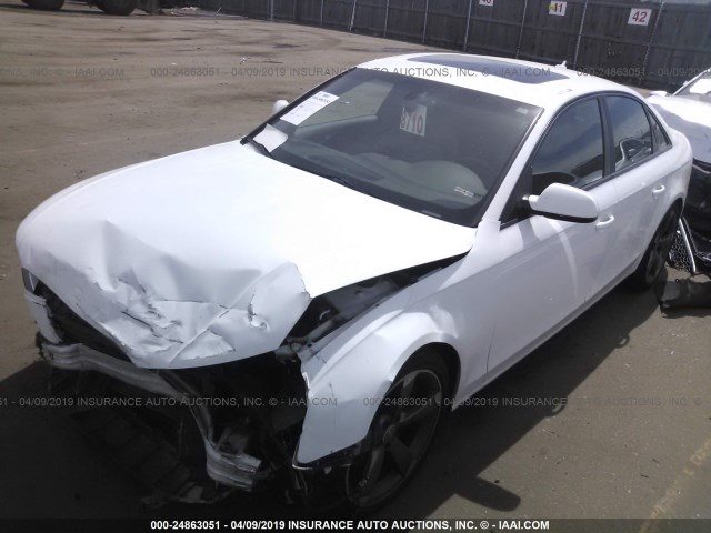 WAUFFAFL5BN052601 - 2011 AUDI A4 PREMIUM PLUS WHITE photo 2