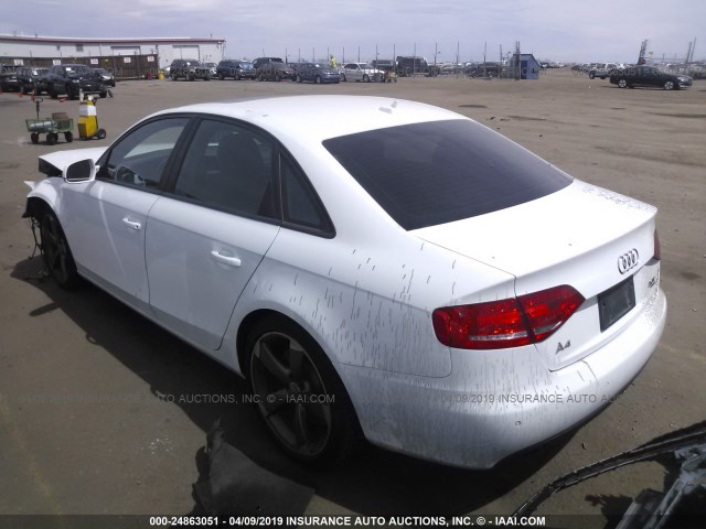 WAUFFAFL5BN052601 - 2011 AUDI A4 PREMIUM PLUS WHITE photo 3