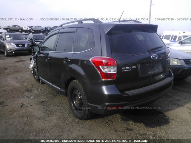 JF2SJGWC7FH816764 - 2015 SUBARU FORESTER 2.0XT TOURING GRAY photo 3