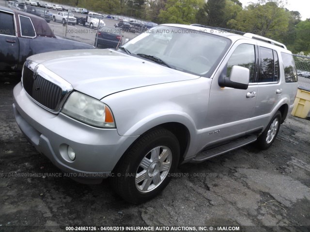 5LMEU88H04ZJ33757 - 2004 LINCOLN AVIATOR 银色 照片 2
