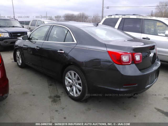 1G11H5SL2EF123300 - 2014 CHEVROLET MALIBU LTZ GRAY photo 3