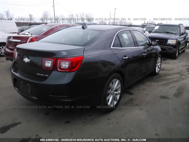 1G11H5SL2EF123300 - 2014 CHEVROLET MALIBU LTZ GRAY photo 4