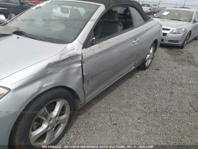 4T1FA38P47U111062 - 2007 TOYOTA CAMRY SOLARA SE/SLE SILVER photo 6