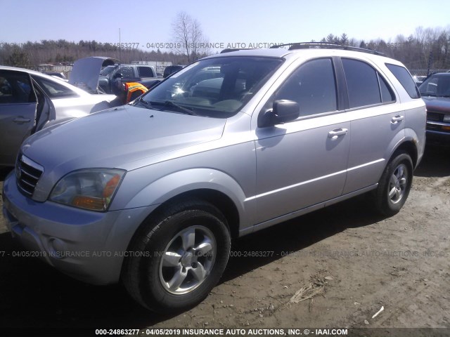 KNDJC736575723649 - 2007 KIA SORENTO EX/LX SILVER photo 2