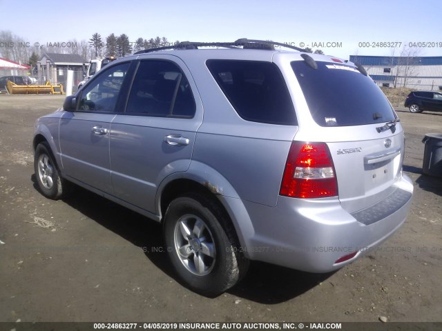 KNDJC736575723649 - 2007 KIA SORENTO EX/LX SILVER photo 3