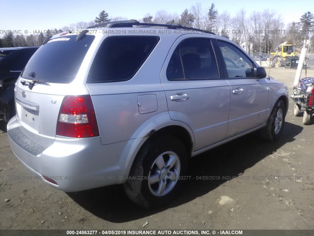 KNDJC736575723649 - 2007 KIA SORENTO EX/LX SILVER photo 4